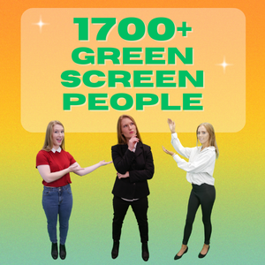 1700 x Green Screen People