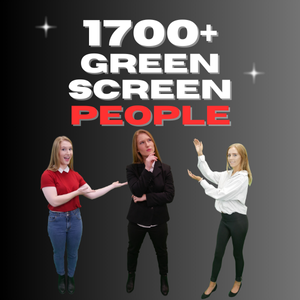 1700 x Green Screen People